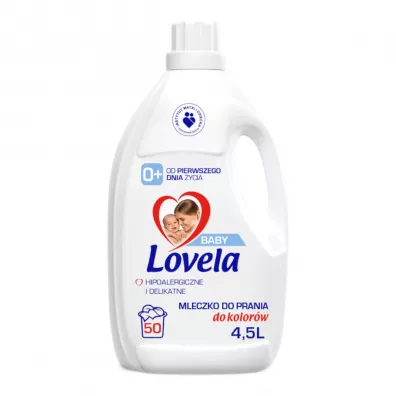 Lovela Baby hipoalergiczne mleczko do prania ubranek niemowlcych i dziecicych do kolorw 4.5 l