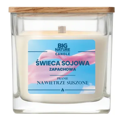 Big Nature �wieca sojowa o zapachu Pranie na wietrze suszone 220 g