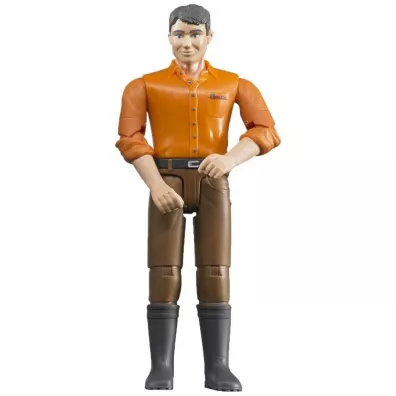 Figurka m�czyzny bia�ego w br�zowych d�insach BR-600007
