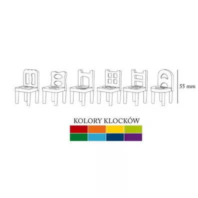 Klocki - puzzle krzese�ka Askato