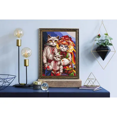 Twoje Hobby Malowanie po numerach - Rodzina kot�w huculskich 40x50cm
