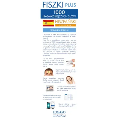 Fiszki plus. Hiszpa�ski. 1000 najwa�niejszych s��w. Poziom A1-A2