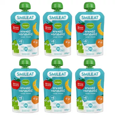 Smileat Mus ekologiczny wieloowocowy po 6 miesicu Zestaw 6 x 100 g Bio