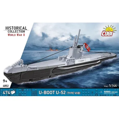 Klocki Historical Collection WWII U-Boot U-52 Type VIIB 474 kl.