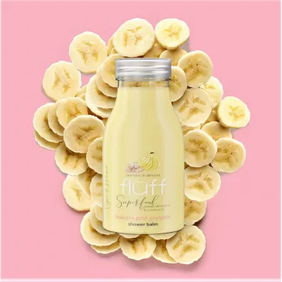 Fluff Shower Balm balsam pod prysznic Banan & Migda�y 300 ml