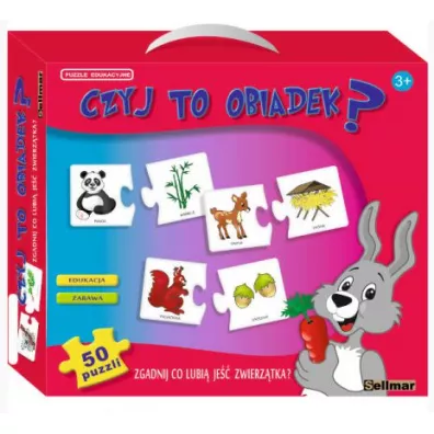 Puzzle edukacyjne 50 el. Czyj to obiadek? Sellmar