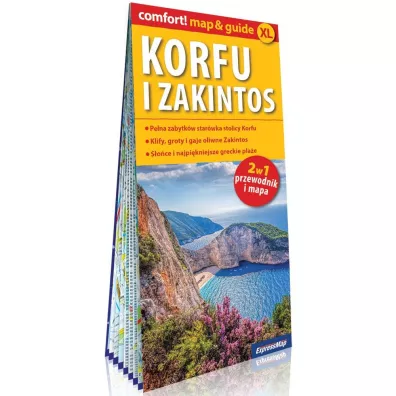 Korfu i Zakintos. Przewodnik i mapa 2w1 - Piotr Jaboski