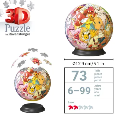 Puzzle Kula 72 el. 3D Pokemon Ravensburger