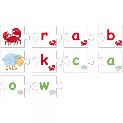 Puzzle Ukadanka edukacyjna. Literka po literkce Kukuryku
