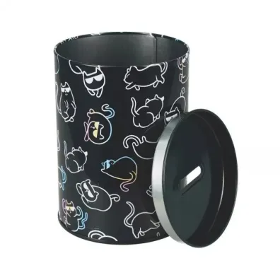 Skarbonka metalowa okr�g�a Kitty holograf STARPAK 536634