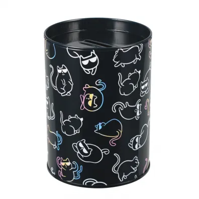 Skarbonka metalowa okr�g�a Kitty holograf STARPAK 536634