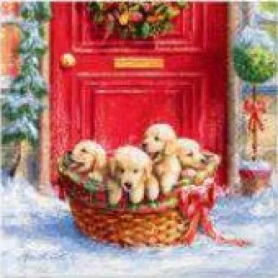 Paw Serwetka Lunch Decor Christmas puppies 33x33 20szt./op.