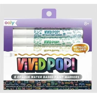 Ooly Markery Akrylowe Vivid Pop!! Metaliczne 8 szt.