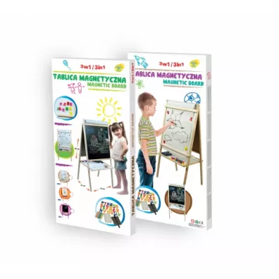 Tablica stoj�ca magnetyczno-kredowa z akcesoriami