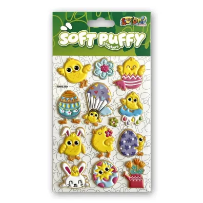 Naklejki Penmate Kolori Puffy SWPE-3204 Wielkanocne kurki
