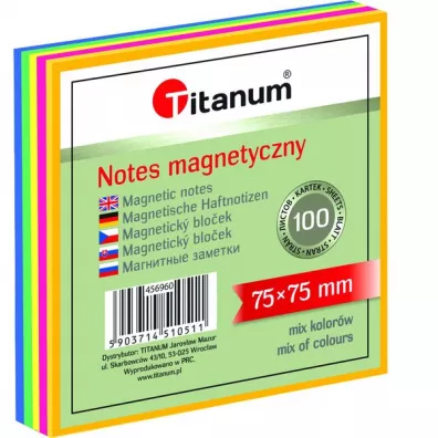 Titanum Notes elektorstatyczny 75x75mm 100 kartek