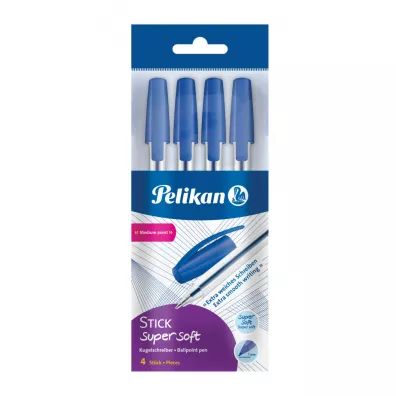 Pelikan Dugopis stick super soft niebieski 4 szt.