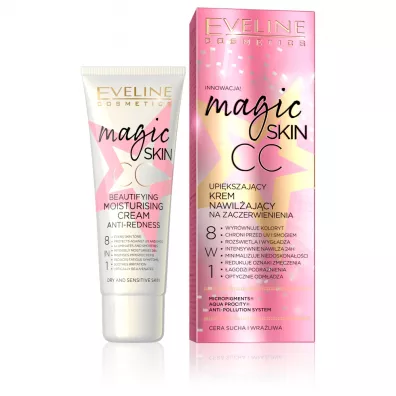 Eveline Cosmetics Magic Skin CC upi�kszaj�cy krem nawil�aj�cy na zaczerwienienia 50 ml
