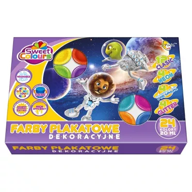 Otocki Farby plakatowe dekoracyjne 24 x 20 ml