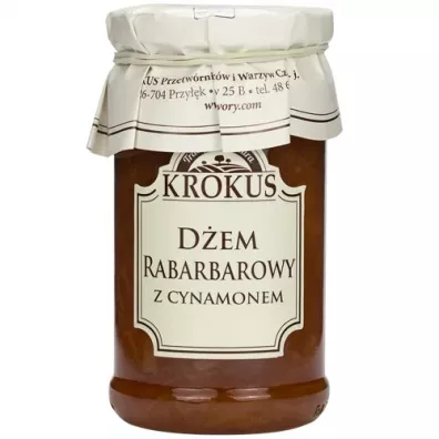 Krokus D�em rabarbarowy z cynamonem o obni�onej zawarto�ci cukru bezglutenowy 235 g