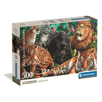 Puzzle 500 el. Wild Cats Clementoni