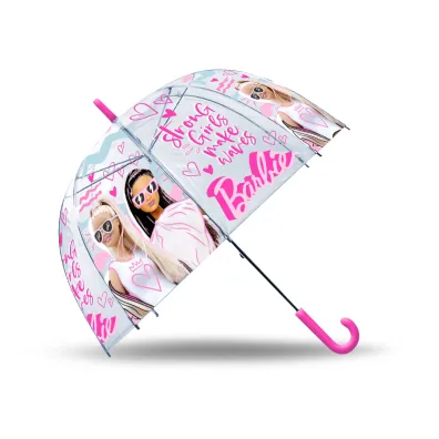 KIDS EUROSWAN Parasolka Barbie przezroczysta 18cali BB00011