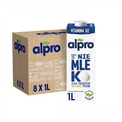 Alpro Psst!..To Nie Mlek* - Napj Owsiany Bez Cukru Zgrzewka 8 x 1 l