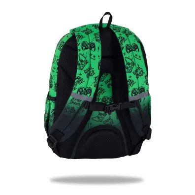 Patio Plecak szkolny Coolpack Prime Pro Game Over Gradient Green