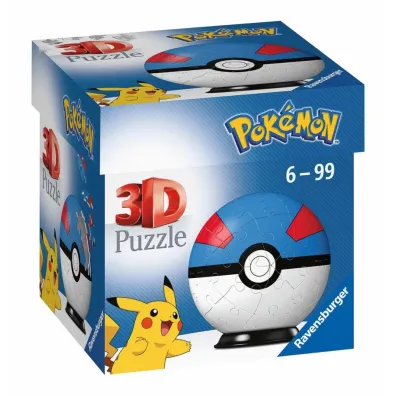 Puzzle 54 el. 3D Kula Pokemon niebieska Ravensburger