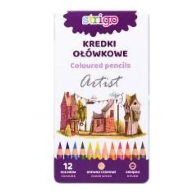 Strigo Kredki o��wkowe okrag�e 12 szt.