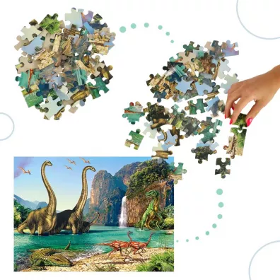 Puzzle 60 el. wiat dinozaurw Castorland