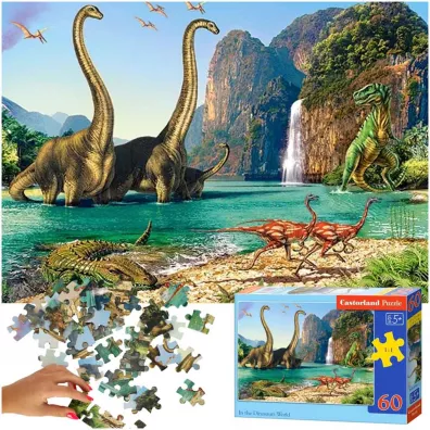 Puzzle 60 el. wiat dinozaurw Castorland