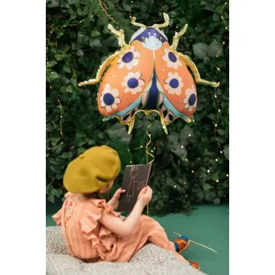 PartyDeco Balon foliowy biedronka 87x75cm mix