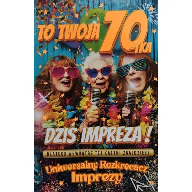 Yeku Karnet Urodziny 70 damskie