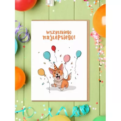 Nadwyraz.com Karnet Urodziny - Wszystkiego nalepsiego