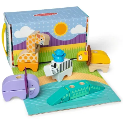 M and D Developmental Toys Mellisa&Doug  Blockables - Zwierz�tka Safari 6074903 WB2