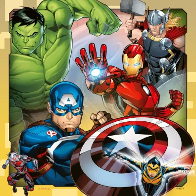 Puzzle dla dzieci 3x49 el. Marvel Avengers Ravensburger