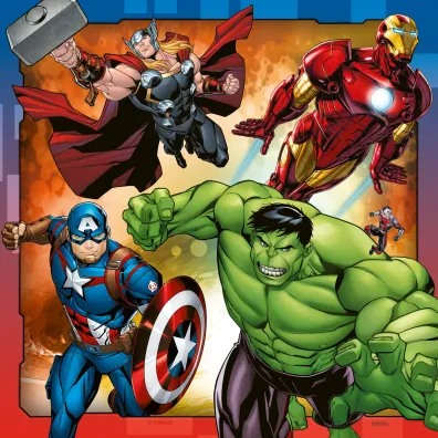 Puzzle dla dzieci 3x49 el. Marvel Avengers Ravensburger