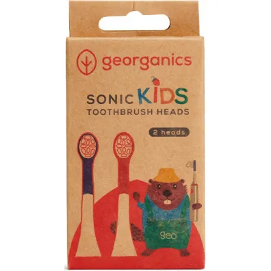 Georganics GeoKids, Wymienne G��wki do Szczoteczki Sonicznej dla Dzieci, SOFT 2 szt.