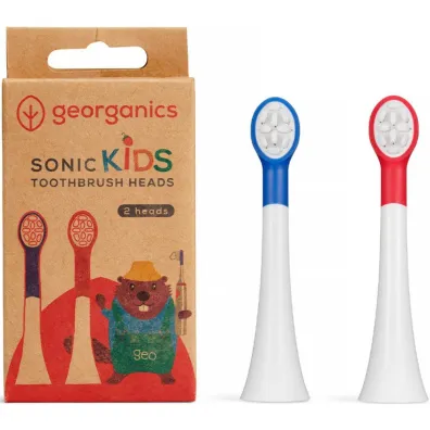Georganics GeoKids, Wymienne G��wki do Szczoteczki Sonicznej dla Dzieci, SOFT 2 szt.