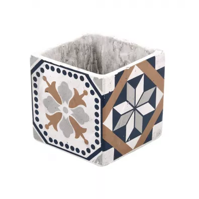 Esschert Design Betonowa doniczka Azulejos 11cm