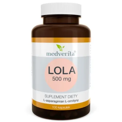 Medverita LOLA L- asparaginian L- ornityny Suplement diety 100 kaps.