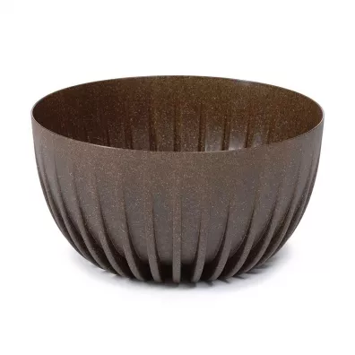 HowHomely Zestaw doniczek Stripped Eco coffee espresso