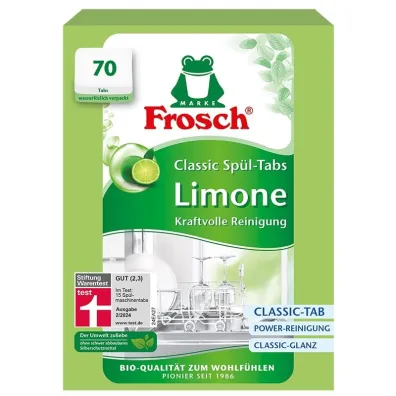 Frosch Tabletki do zmywarek Classic limonkowe (uszkodzone opakowanie) 70 szt.