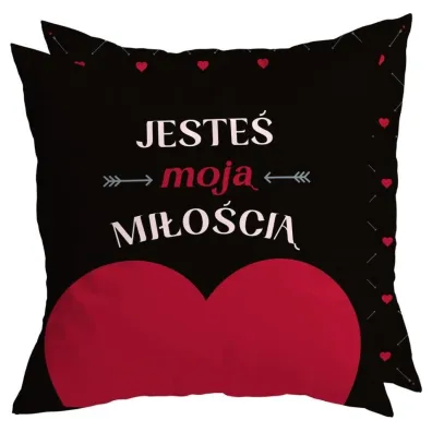 Be-Happy Gifts Poduszka na Walentynki Jeste� moj� mi�o�ci�