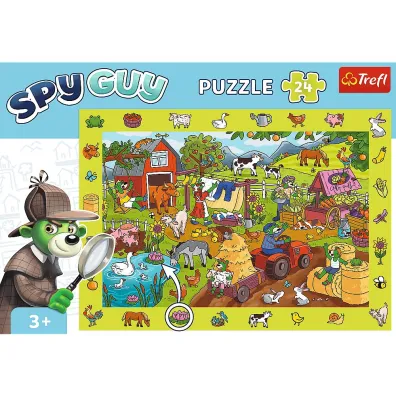 Puzzle obserwacyjne 24 el. Spy Guy Farma Trefl