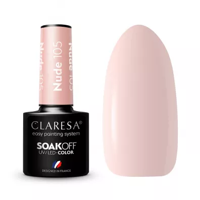 Claresa Soak Off UV/LED Nude lakier hybrydowy 105 5 g