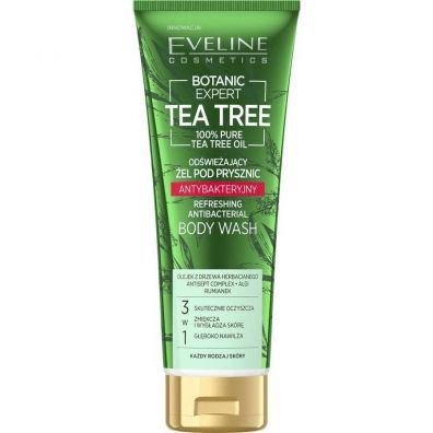 Eveline Cosmetics Botanic Expert Tea Tree odświeżający żel pod prysznic antybakteryjny 250 ml