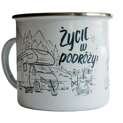 TravelSet Kubek emaliowany - �ycie w podr�y!