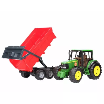 Traktor John Deere 6920 z czerwon przyczep wywrotk 02057 Bruder